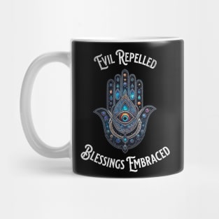 Evil Repelled, Blessings Embraced - Hamsa Hand Mug